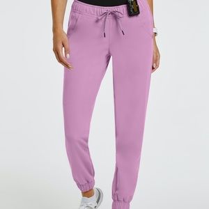 Women's Essential 5-Pocket Jogger Scrub Pants Mauve Size XXS-P by Jaanuu